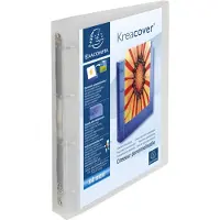 Exacompta 51568E: Carpeta de anillas para presentaciones, formato A4, maxi, color blanco, con 40 anillas