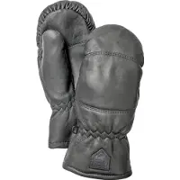 Hestra - Leather Box Mitt - Guantes size 5, negro/gris