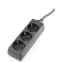 As Schwabe Regleta de enchufes as-Schwabe, color , 3 tomas, 3 metros de cable, 230V, 16A, regleta múltiple IP20