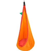 LA SIESTA Joki Foxy: Hamaca para niños hecha de algodón orgánico, incluye kit de sujeción (zorro / naranja)