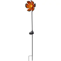 Star Trading Lámpara LED solar Melilla, forma de flor