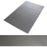 Floordirekt Alfombrilla antifatiga, modelo "Softer-Work", color gris, con estructura enrejada, dimensiones 120x150 cm