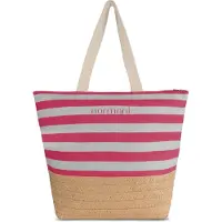 Normani Bolsa de playa 'Mackay' marrón claro / gris / rojo