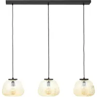 Brilliant , lámpara colgante de 3 luces, modelo Kaizen, color marrón, IP20, casquillo E27, 40 vatios, regulable, apta para bombillas estándar