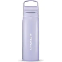 LifeStraw Go Provence Purple GOST-530ML-PUR Stainless Steel, botella de agua con filtro de 2 fases, 530 ml