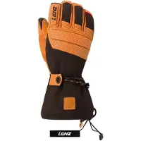 Lenz - Guantes de esquí - Heat Glove 9.0 Finger Cap Men Marron / Noir de Lana - Talla M - Naranja