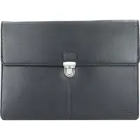 Esquire Oxford Carpeta universitaria Piel natural 35 cm negro