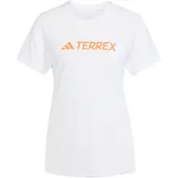 Adidas - Women's Multi Logo Tech T-Shirt - Camiseta funcional size XL, blanco