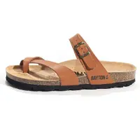 Bayton Sandalias de dedo 'Triade' miel / negro