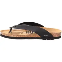 Bayton Sandalias de dedo 'Lucca' gris / negro