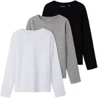 TWO SOON Camiseta gris moteado / negro / blanco