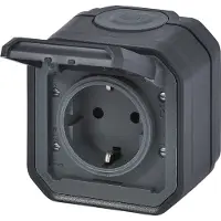 Legrand 069799L, toma de corriente con conexión a tierra, serie Plexo New, para instalación en superficie, grado de protección IP44