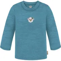 Normani Camiseta 'Taupo' beige oscuro / azul cian / verde claro / blanco