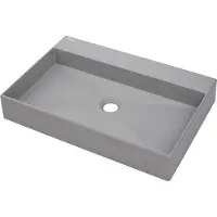 Deante Lavabo de granito con encimera y espacio para el grifo, de 60x40 cm