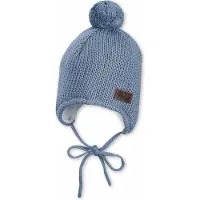 Sterntaler - Kid's Knitted Beanie Pompom - Gorro size 43 cm, azul