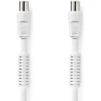 Nedis Cable Coaxial Csgl40020wt100 Iec Coaxial M-f 120db 75 Ohmios Con Cuádruple Blindaje Niquelado 10 M