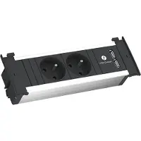 Bachmann Cargador KAPSA S 2xUTE 1xUSB, cable de 2,0 metros, conector CEE7/7