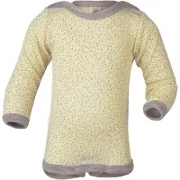 Engel - Baby Bodysuit Long Sleeve with Press Studs on Shoulder - Ropa interior merino size 62/68, beige