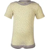 Engel - Baby Bodysuit Short Sleeve with Press Studs on Shoulder - Ropa interior merino size 74/80, beige
