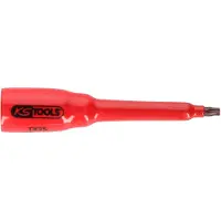 Ks Tools : Juego de vasos para destornilladores de 3/8" con aislamiento protector, para tornillos Torx, tamaño T30, de longitud larga (117.2467)