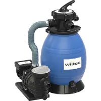 Wiltec Sistema de filtrado de arena de 370 W, con depósito de filtro de 26 litros y bomba autocebante de 13200 l/h. Bomba de filtrado de arena, bomba para piscina