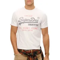 Superdry para hombre. M1012212A Camiseta Heritage blanco (M), Casual, Algodón, Manga corta, outlet 2026.