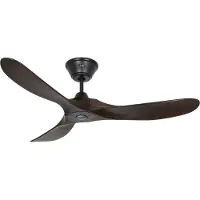 CasaFan Ventilador de techo ECO GENUINO negro/nogal, Ø 122 cm, silencioso