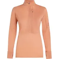 Icebreaker - Ropa de senderismo mujer - W Merino 200 Realfleece Descender LS Half Zip Desert Sand para Mujer de Lana - Talla XS - Beige
