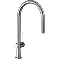 Hansgrohe Grifo de cocina Talis, con caño extraíble y sistema sBox, acabado cromado, 1 chorro