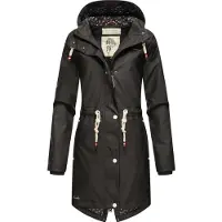 NAVAHOO Chaqueta funcional 'Flower of Ocean' negro / blanco