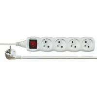 Emos 1902141000, Spínané, Blanco, 4 enchufes/tomas de corriente, 10 metros, 250 V, 10 A