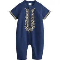 Next Pijama entero/body navy / amarillo