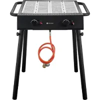 Hendi Parrilla de gas Xantos Black, color negro, 9,5 kW, dimensiones 770 x 710 x (alto) 870 mm