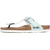 Bayton Sandalias de dedo 'Carins' menta / negro / plata