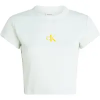 Calvin Klein Monogram Baby Tee Sprout Green Talla: XL | Camisetas de Seda Outlet | Mujer | Verde
