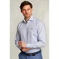 River Woods Custom Fit Checked Shirt Blue/white Blue Talla: 3XL | Camisas Casuales Outlet | Hombre | Azul