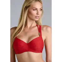 Marlies Dekkers Acapulco Rubine Red Plunge Balcony Bikini Top Talla: 70B | Bikinis Outlet | Mujer | Rojo