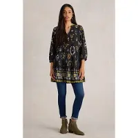 White Stuff Marta Tunic Black Print Talla: 6 PETITE | Blusas Outlet | Mujer | Negro
