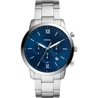 Fossil Reloj analógico azul / plata
