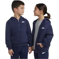 Nike Sudadera con cremallera 'CLUB FLEECE' navy / blanco