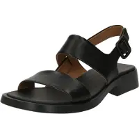 Camper para mujer. K201486-005 Sandalias de piel Dana negro (37), Plano, Hebilla, Casual, outlet 2026.
