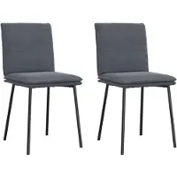 vidaXL : 2 sillas de comedor, color gris oscuro, tapizadas en terciopelo