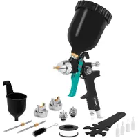 Vonroc Pistola pulverizadora PRO – 600 ml – Diseño HVLP | Incl. 3 boquillas