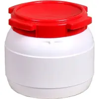 Basic Nature - Round Long-stay Bin - Caja de protección size 41,5 l, gris/rojo/blanco