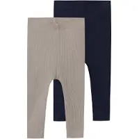 TWO SOON Leggings azul noche / taupe