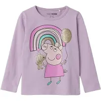 TWO SOON Camiseta 'Peppa Wutz' turquesa / oro / lila / eosin