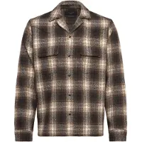 AllSaints Alvar Ls Shirt Brown Talla: XXL | Camisas Casuales Outlet | Hombre | Marrón
