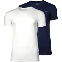 Gant para hombre. 900012008 Set 2 camisetas de cuello redondo blanco, marino (XL), Casual, Algodón, Manga corta, outlet 2026.