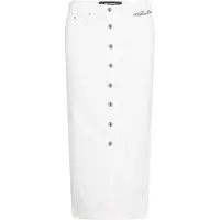 Karl Lagerfeld Button White Denim Skirt White Denim Talla: M | Faldas Midi Outlet | Mujer | Azul