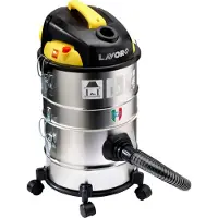 Lavor Ashley Kombo, 28 litros, Negro, Acero inoxidable, Amarillo, Acero inoxidable, 4 ruedas, Para uso en seco y húmedo, 18 kPa